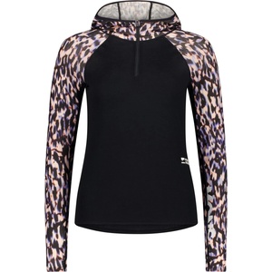 Mons Royale Дамско мериносово термобельо Mons Royale Women's Bella Merino Long Sleeve Hood Merino base layer - Rock Leopard / Black (115-2718-0213)