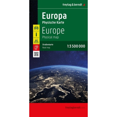 Evropa 1:3 500 000 / silniční mapa (fyzická)