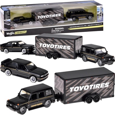 Maisto Kovová auta Mercedes-Benz G 1988 a BMW M3 E30 1:64