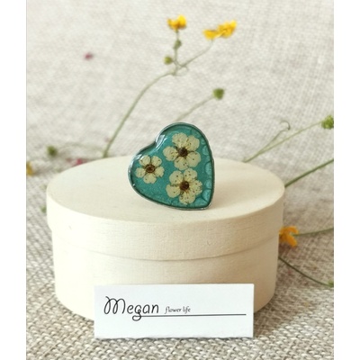 Meganflo Пръстен сърце с върбинки