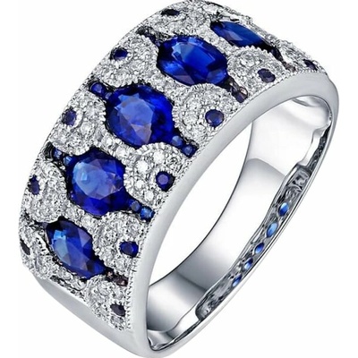 Eppi Prsten s oválnými safíry a diamanty Soul R33934