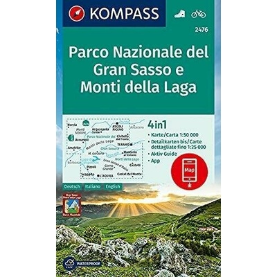 KOMPASS Wanderkarte 2476 Parco Nazionale del Gran Sasso e Monti della Laga