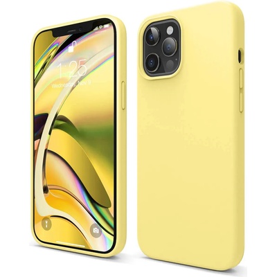 elago Soft Silicone Case - силиконов (TPU) калъф за iPhone 12 Pro Max (жълт)