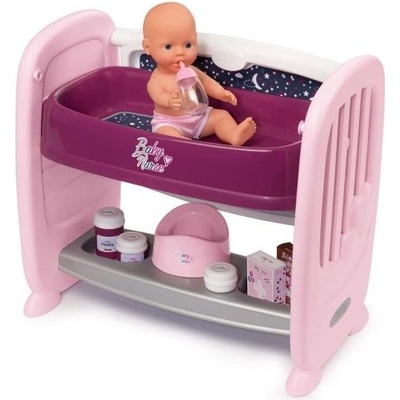 Smoby Postýlka k posteli s přebalovacím pultem Violette Baby Nurse 2v1 – Zboží Mobilmania