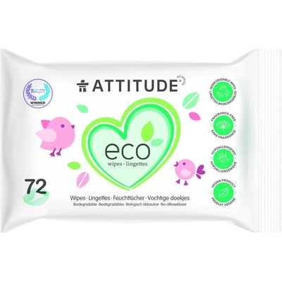 Attitude vlhčené utierky bez vône 72 ks