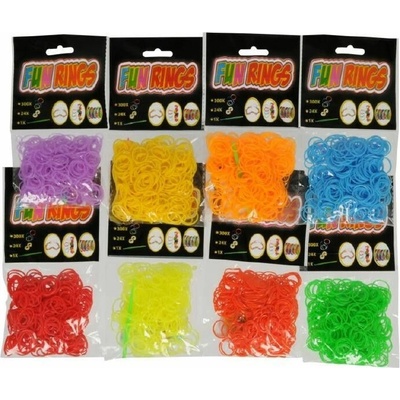 Teddies gumičky na pletení náramků 250 ks se sponkami a háčkem MIX více druhů