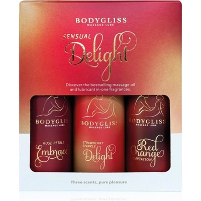 BodyGliss Sensual Delight Travel Edition масажно олио на силиконова основа подаръчен комплект 3x50ml