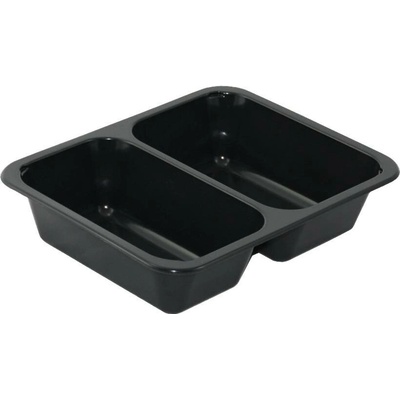 Plastová zatavovací miska 2D černá 227x178x40 mm, 1 karton (12bal)