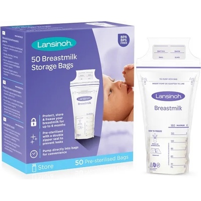 Lansinoh Пликчета за съхранение на кърма Lansinoh, 50 броя (L-1011)