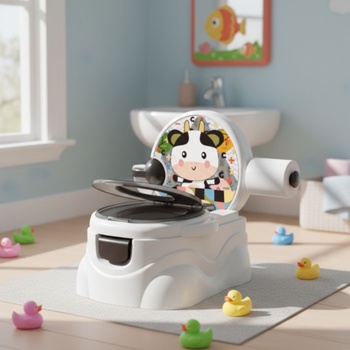 Pepita интерактивна музикална детска тоалетна - Boci - бяло, черно (3636)