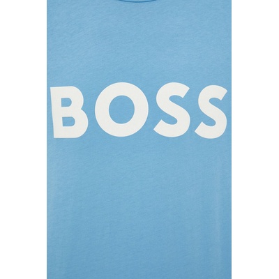 BOSS Orange Памучна тениска boss boss casual в синьо с принт 50481923 (50481923)