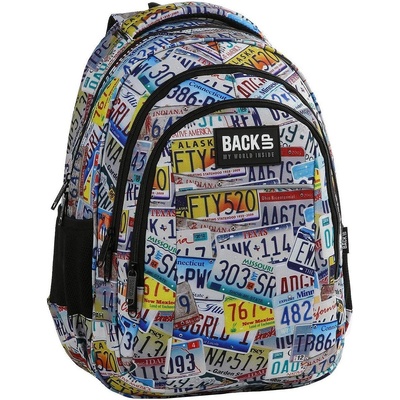 BACK UP Ученическа раница Back Up - Car Plate (40119)