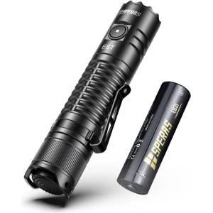 SPERAS Презареждаща се LED фенерче Luminus SST40, черна (EST)