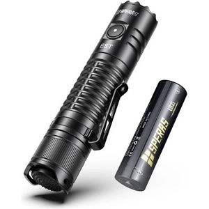 SPERAS Презареждаща се LED фенерче Luminus SST40, черна (EST)