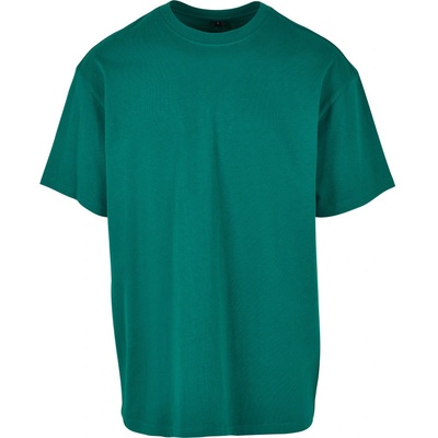 Build Your Brand tričko BY 102 oversize krátký rukáv pánské zelené retro