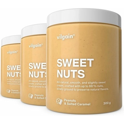 Vilgain Sweet Nuts Arašidy so slaným karamelom 3 x 300 g
