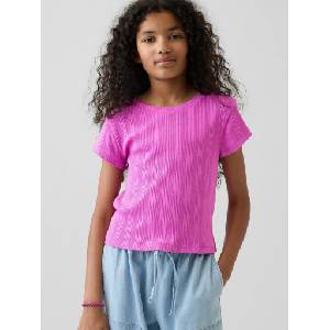 GAP Бебешка тениска с ребра GAP GAP | Rozov | Момичешки | XS - zoot - 40,97 лв