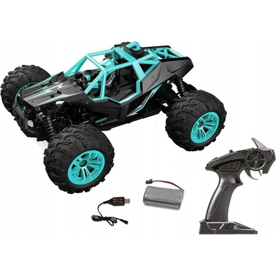 Popron.cz DF Fun-Racer 4WD 2,4 GHz rýchlosť 3-35 km/h RTR tyrkysový 1:14