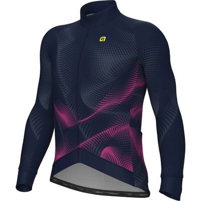 Alé Мъжка фланелка с дълъг ръкав за колоездене Alé Pragma Cosmic L/S Jersey Cycling jersey - Navy Blue (056-3803-0314)
