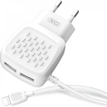 Image 1 of Apple Зарядно устройство за iPhone XO-L51 2.1A + 2USB, Lightning кабел , бяло