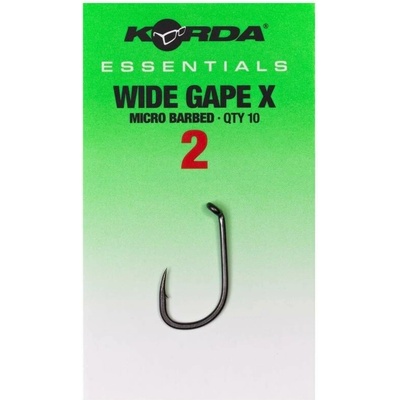Korda Háčky Essentials Wide Gape X Barbed 10ks Vel. 2