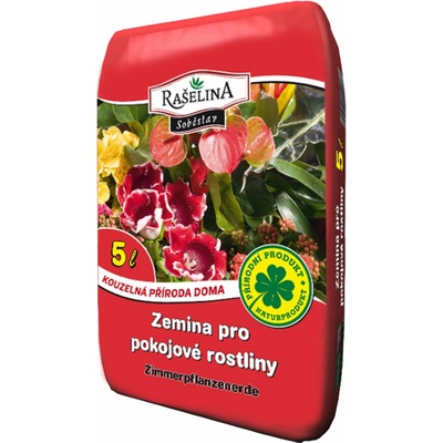 Rašelina Soběslav Zemina pro pokojové rostliny 5 l