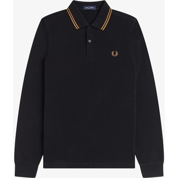 Fred Perry Блуза с яка Fred Perry Long Sleeve Twin Tipped Polo Shirt - Black S77
