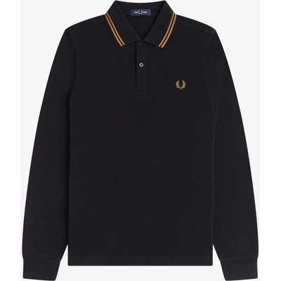 Fred Perry Блуза с яка Fred Perry Long Sleeve Twin Tipped Polo Shirt - Black S77