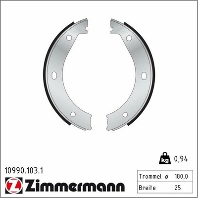 Sada brzd. čeľustí parkov. brzdy ZIMMERMANN 10990.103.1