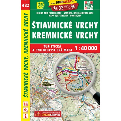 SHOCart 482 Štiavnické vrch Kremnické vrchy 1:40 000 turistická mapa