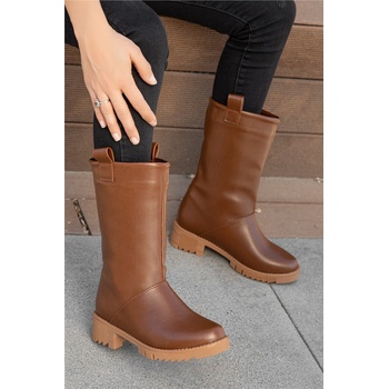 Moda Trend Дамски ботуши с подметка с противоплъзгащ ефект - Таба #363874 (363874_Кафяво)