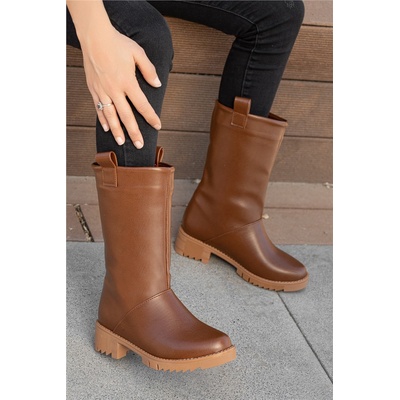 Moda Trend Дамски ботуши с подметка с противоплъзгащ ефект - Таба #363874 (363874_Кафяво)