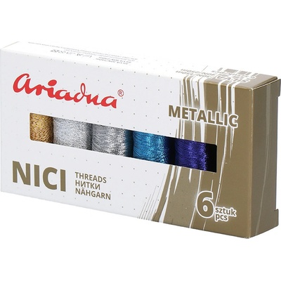 Ariadna Zostava nití Metallic Sky Silva 30N/150 ma 40N/250 m - 6 farieb (nebo)