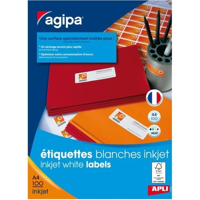 Etikety inkjet 63,5x33,9mm Agipa A4 100 hárkov AG119841