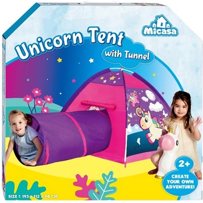 Micasa Детска палатка Micasa - Unicorn Tent and Tunnel, 195 x 112 x 94 cm (402-18)