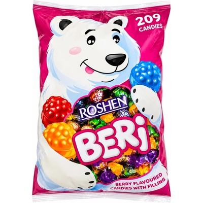 Roshen Beri plnené ovocné cukríky 1 kg
