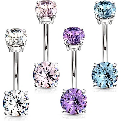 Šperky4U piercing do pupíku s kamínky WP01318-C