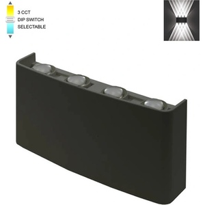 VITO LED ФАСАДЕН АПЛИК 3231130 BINO-4 8W SMD 3xCCT 16x10см IP65 ЧЕРНЕН (3231130)