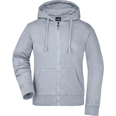 James&Nicholson dámska mikina s kapucňou JN053 Grey Heather