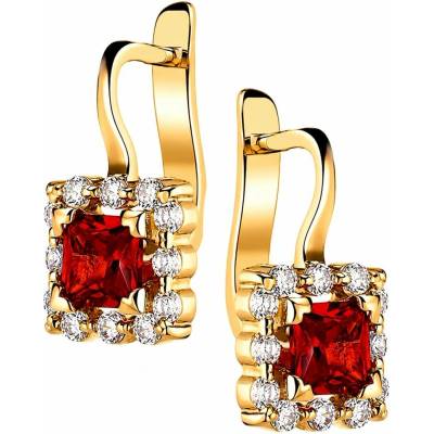 Zlaton Náušnice žluté zlato visací se zirkony 1.6cm 4.8g 000232701256