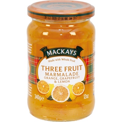 Mackays Three Fruit Marmalade - Pomerančová Zavařenina s grapefruitem a citrónem 340 g