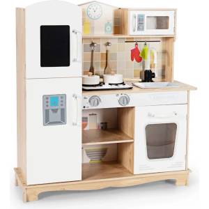 Costway Детска дървена кухня със звук и светлина, Costway (HW67657)