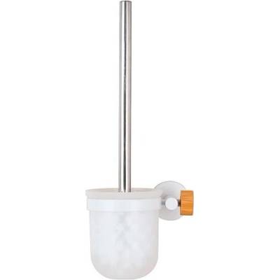 MSV WC nástěnná štětka IANA se skleněnou nádobou bílá 142787