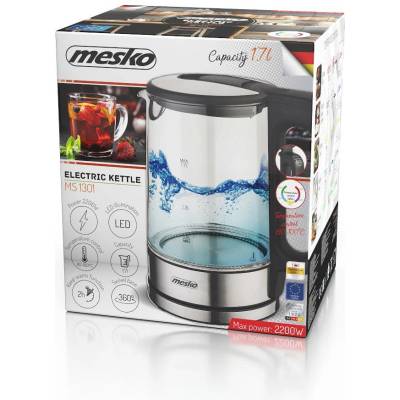 Mesko Електрическа Кана за Вода 1, 7 L Mesko 1301b (Mesko 1301b)