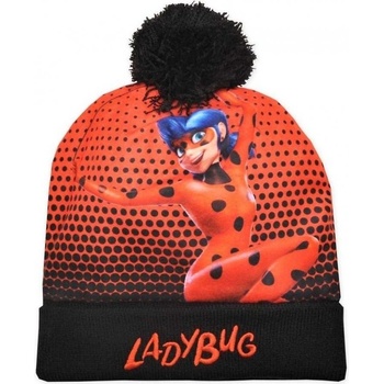 EplusM dievčenská zimná čiapka s brmbolcom Čarovná lienka Kúzelná lienka Miraculous Ladybug
