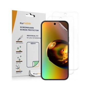 kwmobile 3x Защитно фолио за дисплей за Google Pixel 9 - прозрачен