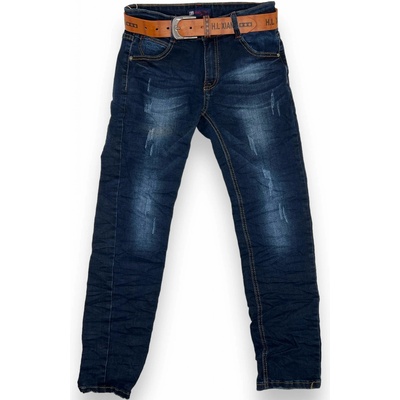 H.L.Xiang Chlapecké stylové džíny tmavě modré