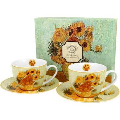 Duo Porcelánová šálka s podšálkou Van Gogh Sunflowers 2 x 250 ml
