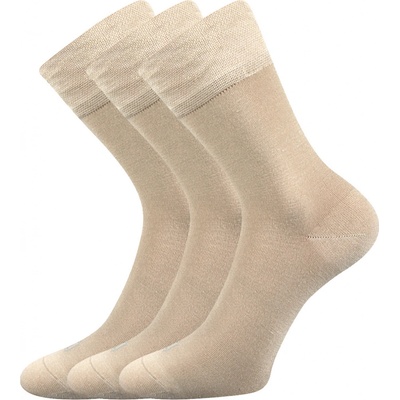 Lonka 3PACK ponožky bambusové Deli béžové