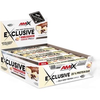 Image 1 of Amix Nutrition Exclusive Protein Bar [12 x 85 грама] Бял шоколад с кокос